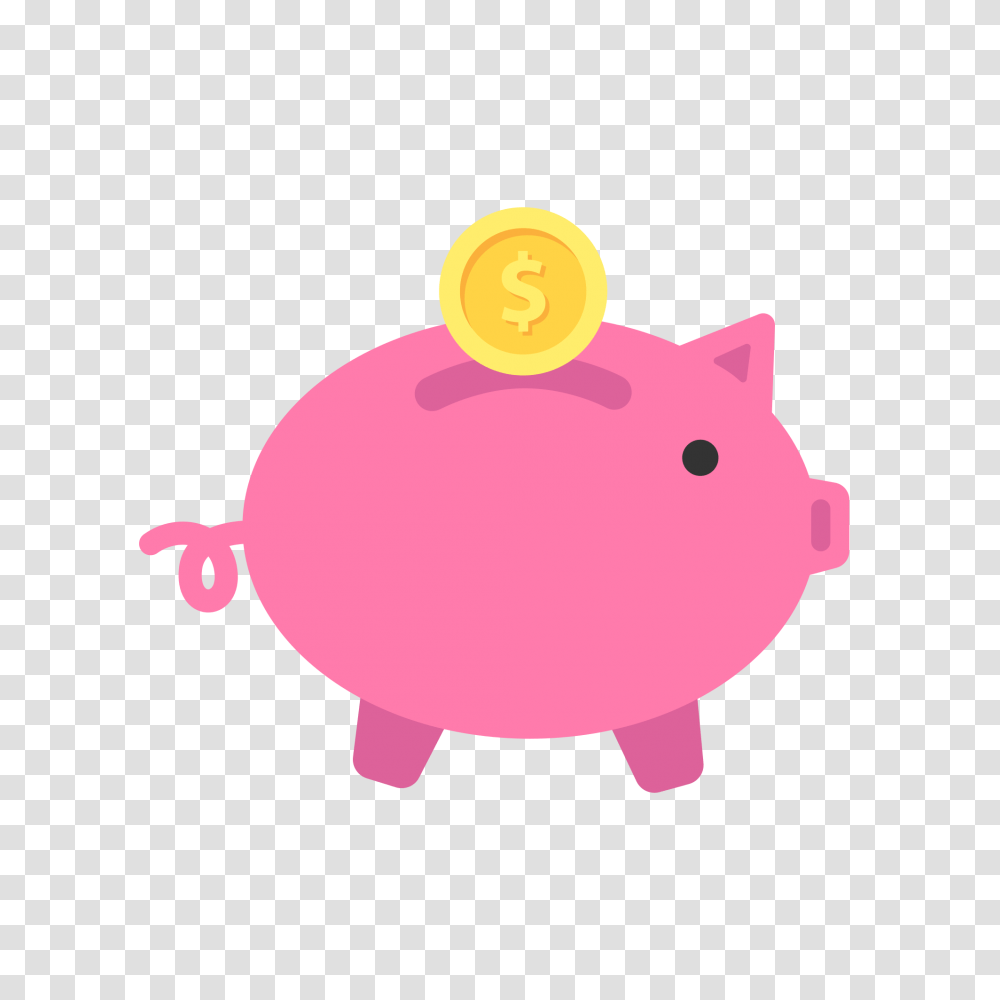 Piggy Bank Or Savings Flat Icon Vector Transparent Png