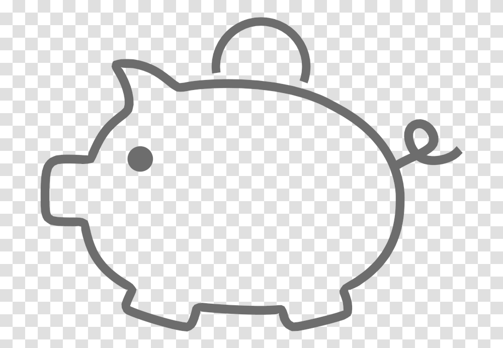 Piggy Bank Piggybank Money Piggy Bank Financial Piggy Bank Black And White, Stencil, Pot Transparent Png