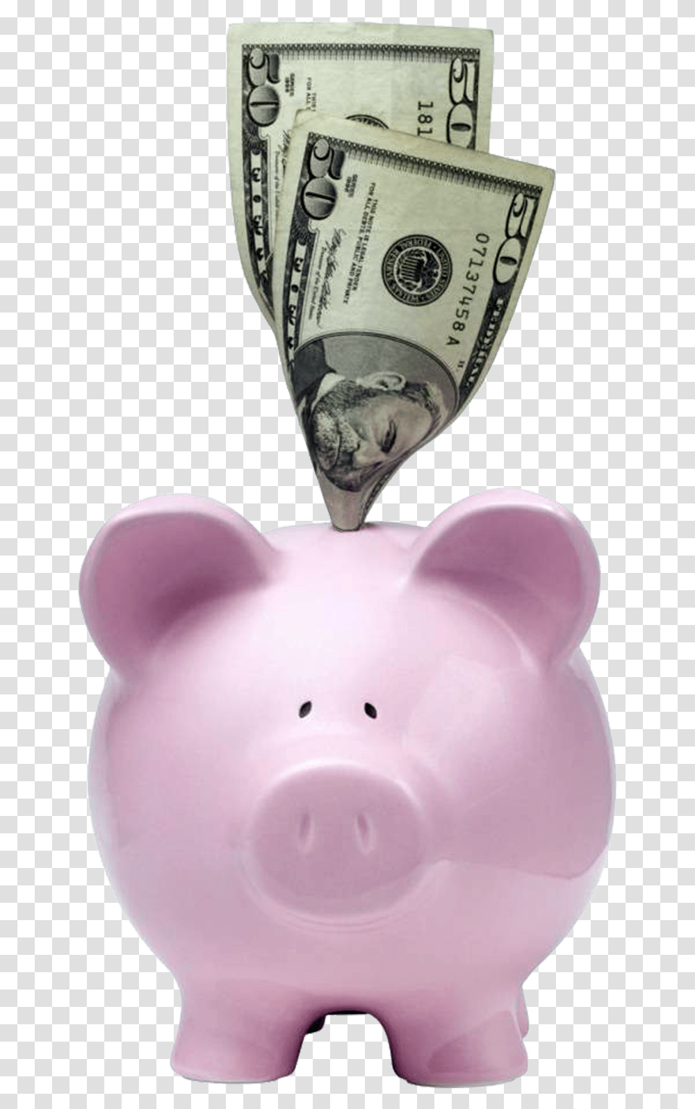 Piggy Bank Putting Money In Piggy Bank, Dollar Transparent Png