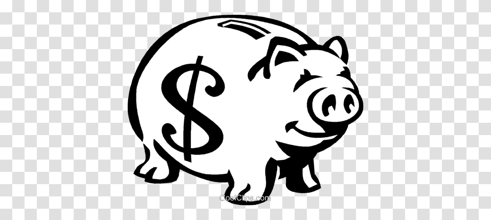 Piggy Bank Royalty Free Vector Clip Art Illustration, Stencil, Label Transparent Png