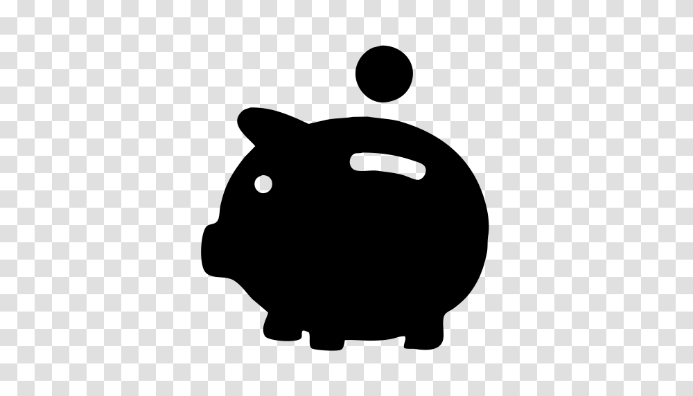 Piggy Bank Savings Icon With And Vector Format For Free, Gray, World Of Warcraft Transparent Png