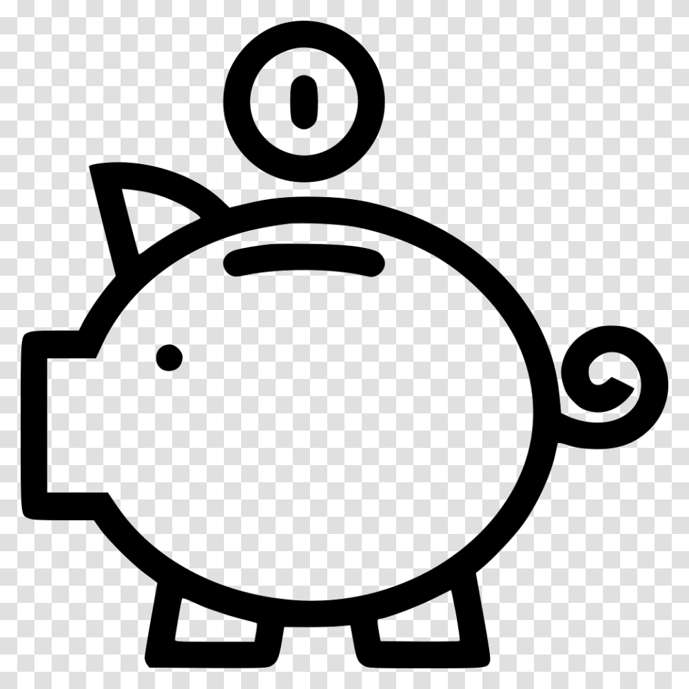 Piggy Bank, Stencil, Lawn Mower, Tool, Logo Transparent Png