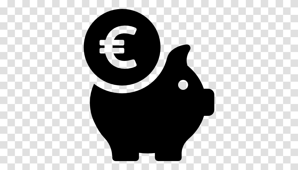 Piggy Bank, Stencil, Silhouette, Hand Transparent Png