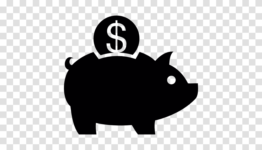 Piggy Bank, Stencil, Silhouette Transparent Png