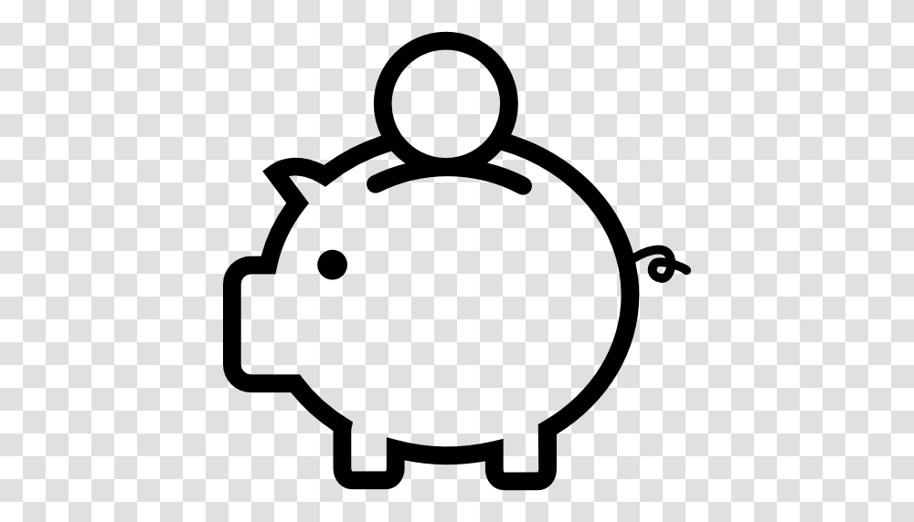 Piggy Bank, Stencil Transparent Png