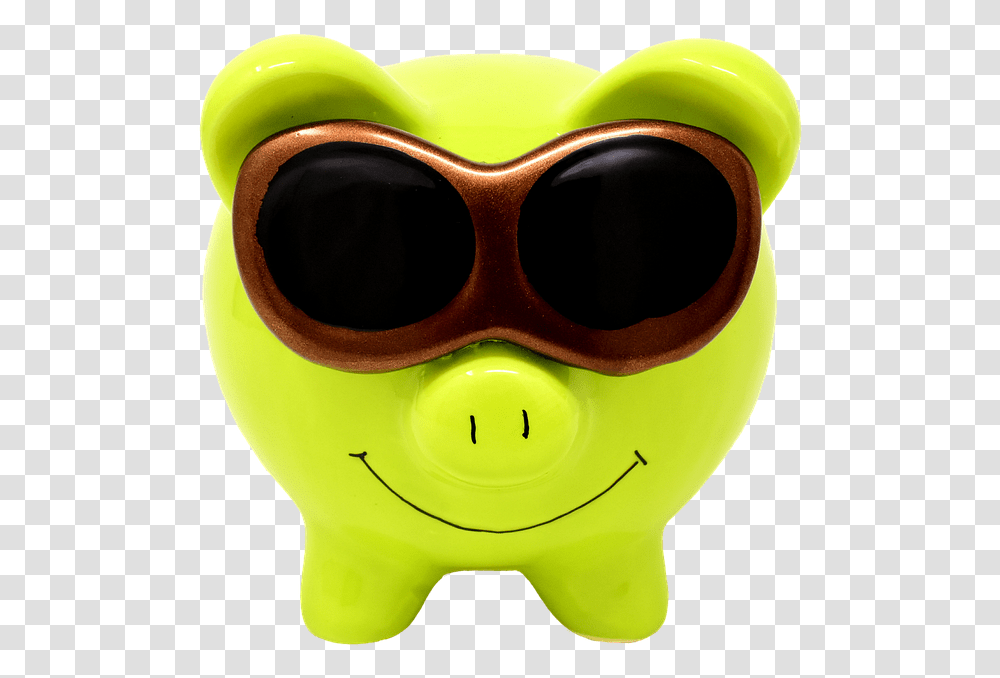 Piggy Bank Sunglasses Cool Figure Save Ceramic Cool Piggy, Goggles, Accessories, Accessory, Helmet Transparent Png