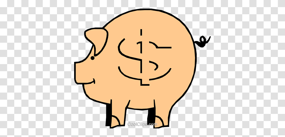 Piggy Banks Royalty Free Vector Clip Art Illustration, Face, Wax Seal Transparent Png