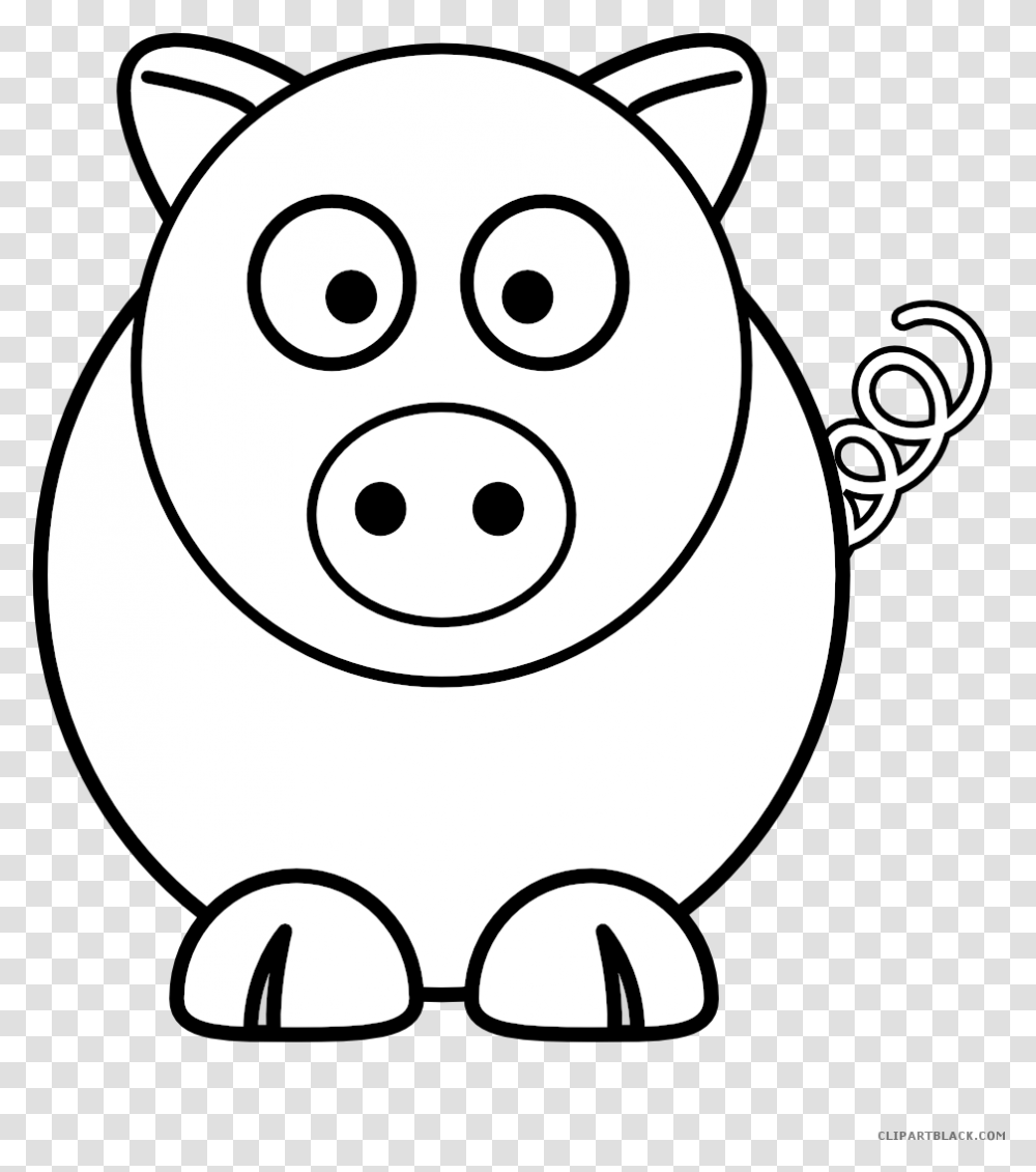 Pigs Clipart Outline Cartoon Pig Clipart, Stencil, Snowman, Winter, Outdoors Transparent Png