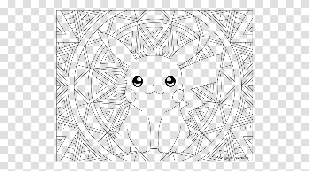Pikachu Adult Coloring Pages, Gray, World Of Warcraft Transparent Png