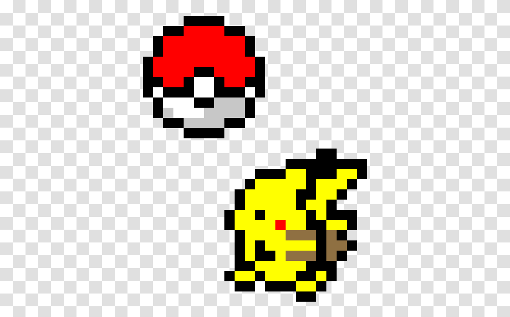 Pikachu And Pokeball Pixel Art Pikachu And Pokeball Pixels Pixel Art Pokemon Ball, Pac Man Transparent Png