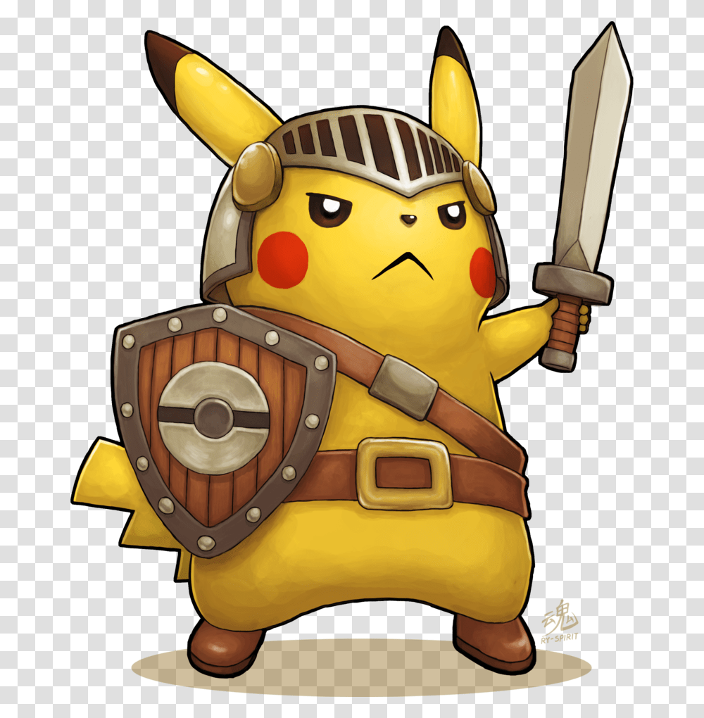 Pikachu Clipart Fictional Character Pikachu With A Sword, Toy, Weapon, Weaponry, Armor Transparent Png