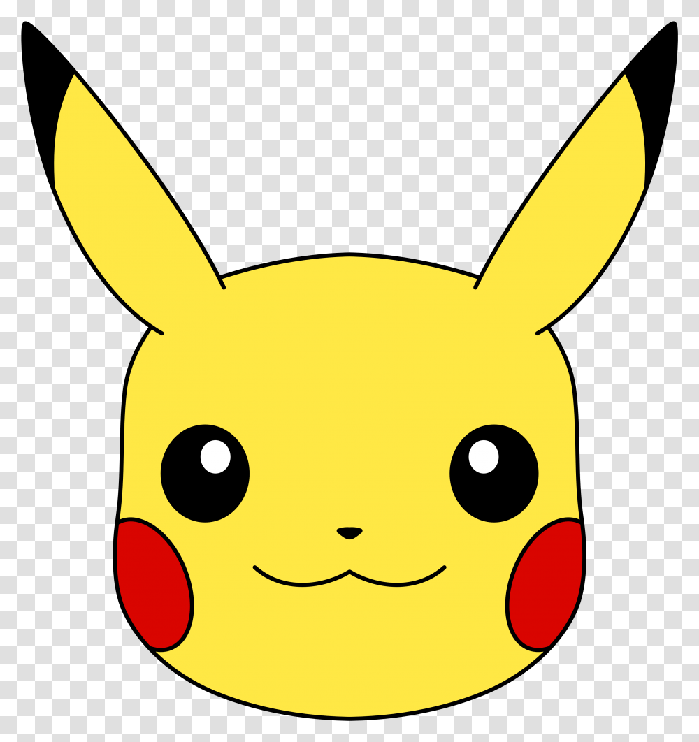 Pikachu Face, Label, Animal, Mammal Transparent Png