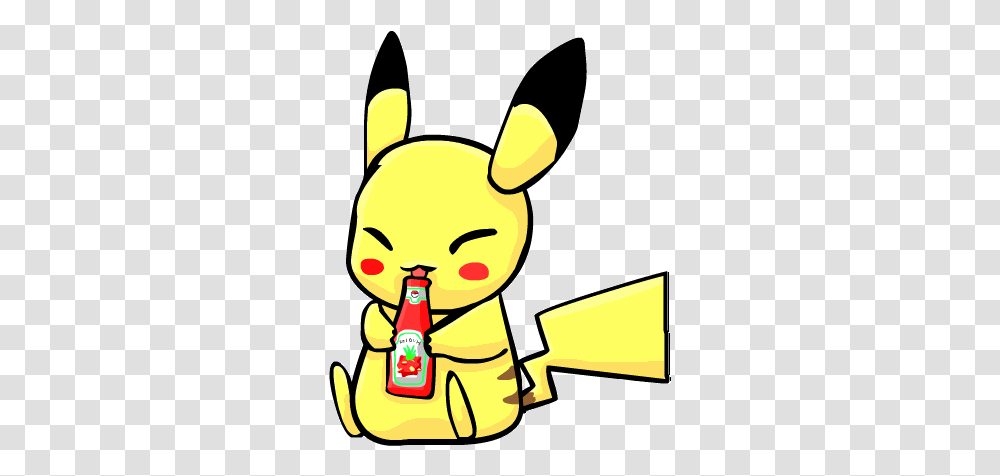 Pikachu Gif Kawaii Cute Pokemon Pikachu, Bottle, Label, Text, Beverage Transparent Png