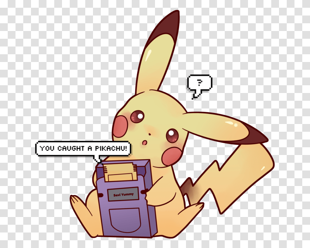 Pikachu Holding A Gameboy, Mammal, Animal, Label Transparent Png