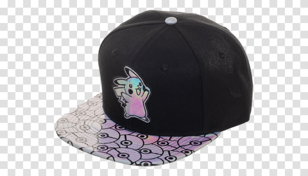 Pikachu Iridescent Snapback Hat Pikachu Snapback, Apparel, Baseball Cap Transparent Png