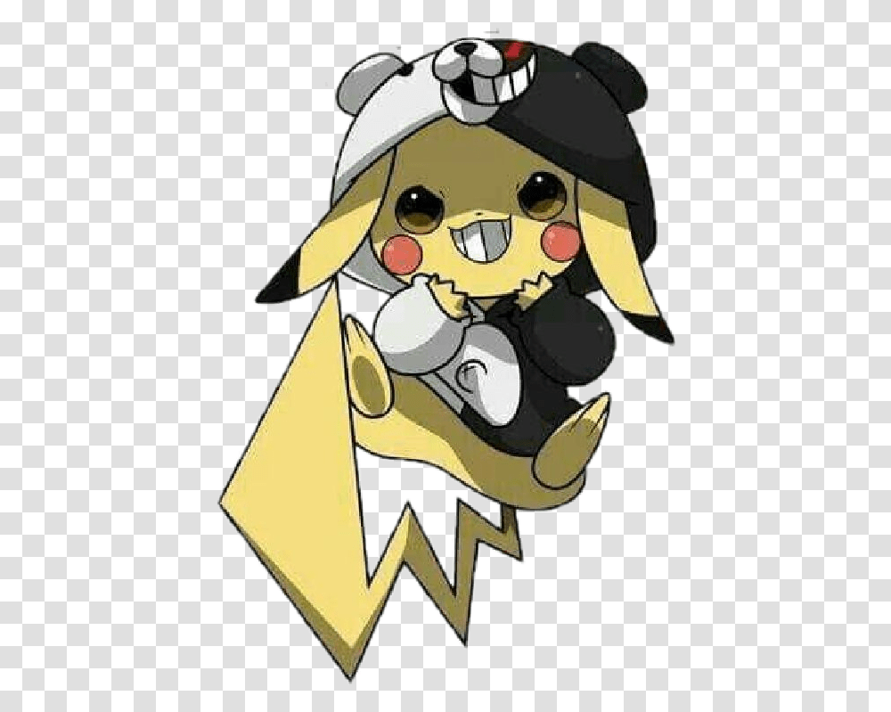Pikachu Monokuma Danganronpa Pokemon Cute Imagenes De Monokuma Danganronpa, Clothing, Apparel, Helmet, Hat Transparent Png