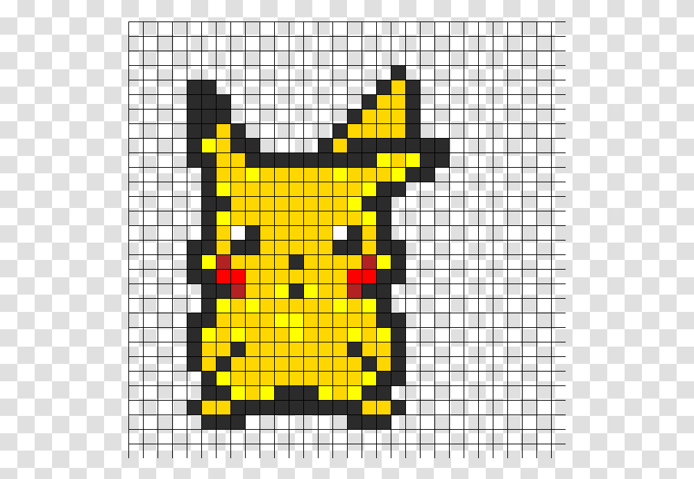 Pikachu Perler Bead Pattern Sprites Characters Fuse Pixel Art De Pikachu, Pac Man Transparent Png
