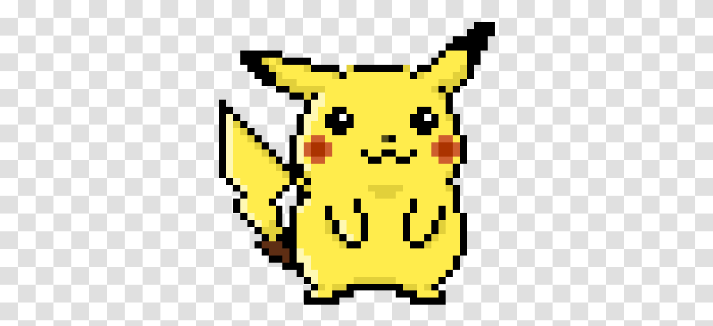 Pikachu Pokemon Sticker Sprite Gif Pixel Art Pikachu Easy, Rug, Text, Pac Man, Urban Transparent Png