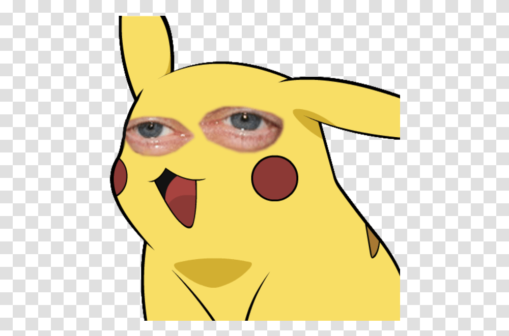 Pikachu Pokmon Go Ash Ketchum Face Nose Yellow Facial Derpy Pikachu Face, Mammal, Animal, Mask Transparent Png
