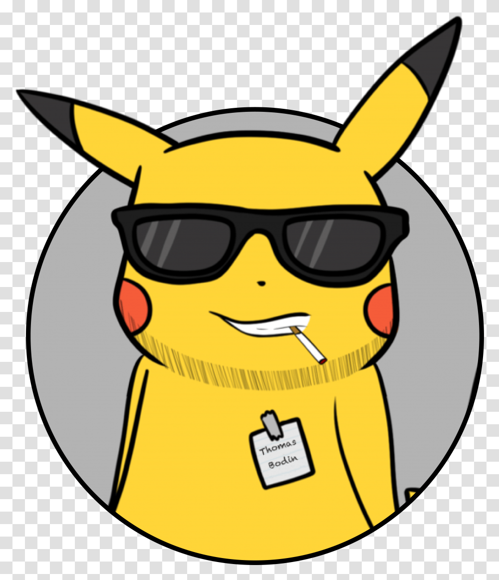 Pikachu Swag Download, Label, Sunglasses, Sticker Transparent Png