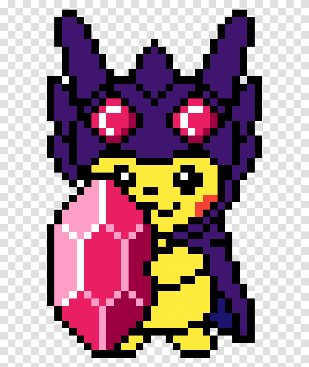 Pikachu Wearing Mega Sableye Hoodie Pikachu Sableye Pixel, Pac Man, Rug Transparent Png