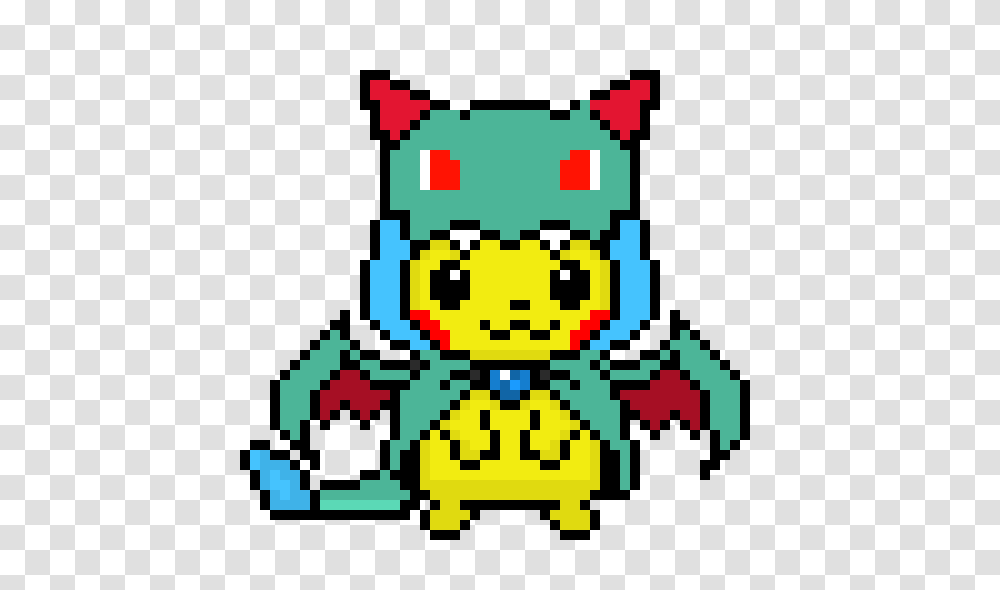 Pikachu With Shiny Mega Charizard X Costume Cute Pokemon Mega Charizard X Pixel Art, Robot, Pac Man, Graphics Transparent Png