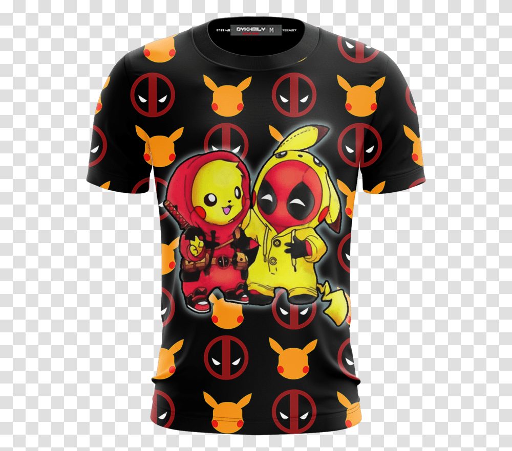 Pikapool Deadpool And Pikachu Unisex 3d T Shirt Deadpool And Pikachu Hoodie, T-Shirt Transparent Png