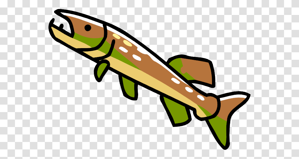 Pike Scribblenauts Fish, Gun, Weapon, Weaponry, Animal Transparent Png