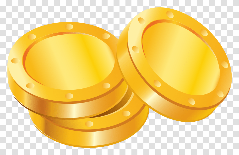 Pile Of Coins, Gold, Treasure, Tape, Plant Transparent Png