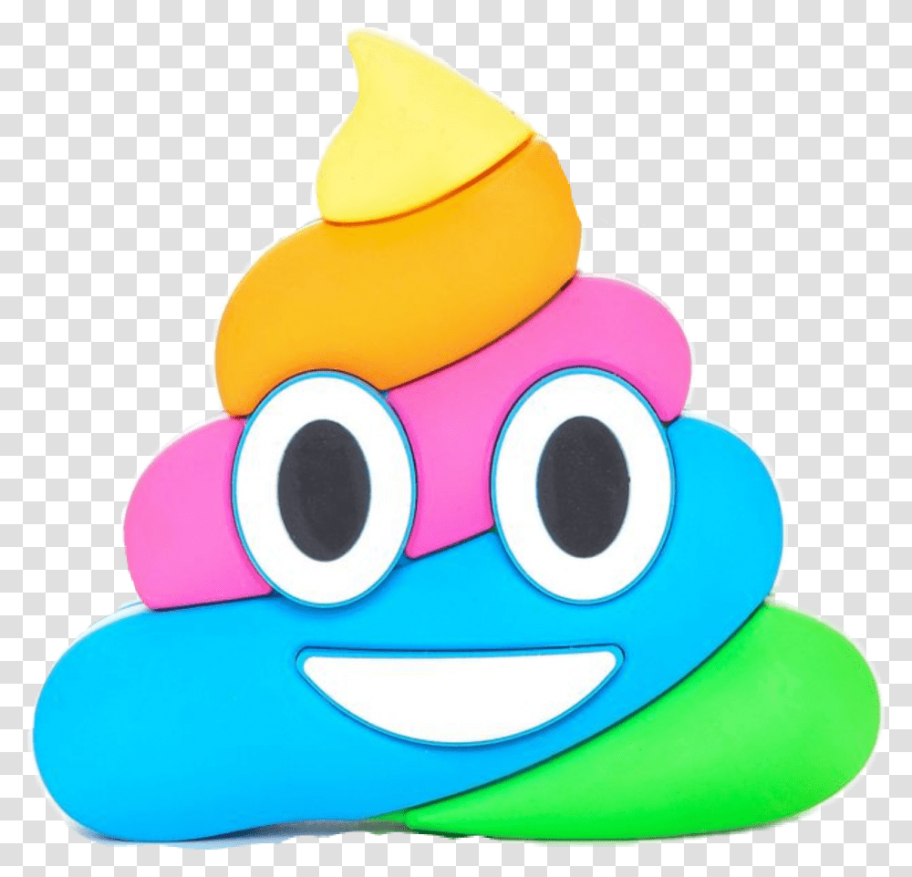 Pile Of Poo Emoji Feces Rainbow Smile Rainbow Poop Emoji, Toy, Outdoors, Rubber Eraser, Food Transparent Png