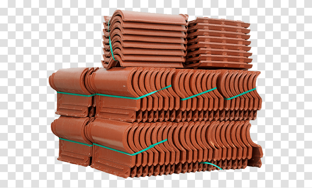 Pile Of Roofing Tiles Roof Tiles Images, Brick, Bench, Furniture, Cardboard Transparent Png