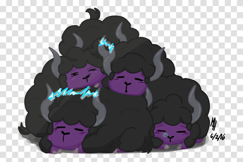 Pile Of Sleepy Electric Fluffalo Cute Fluffy Fluffalo Starbound Fluffalo Cute, Hair, Nature Transparent Png