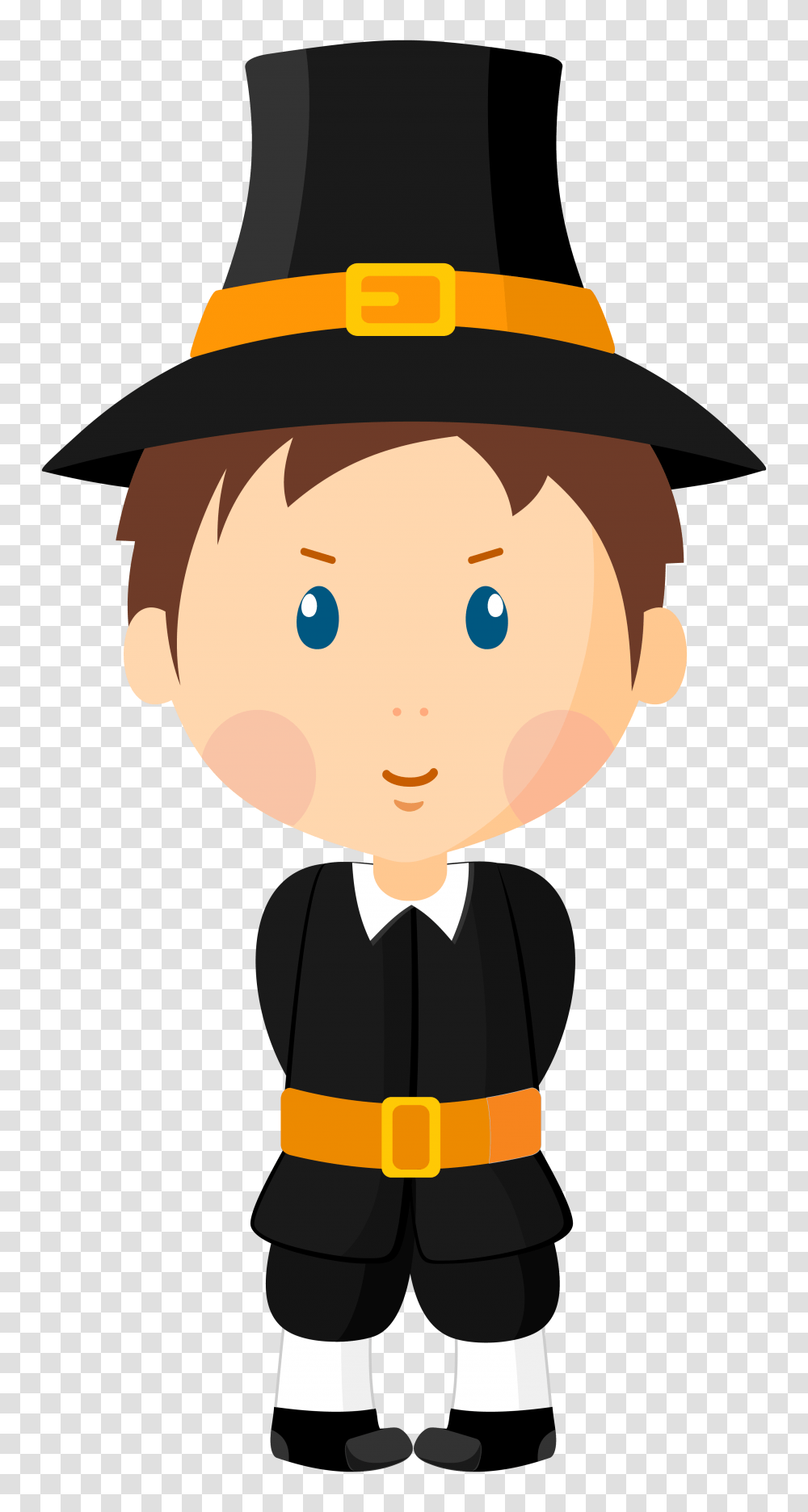 Pilgrim Boy Cliparts, Apparel, Face, Hat Transparent Png