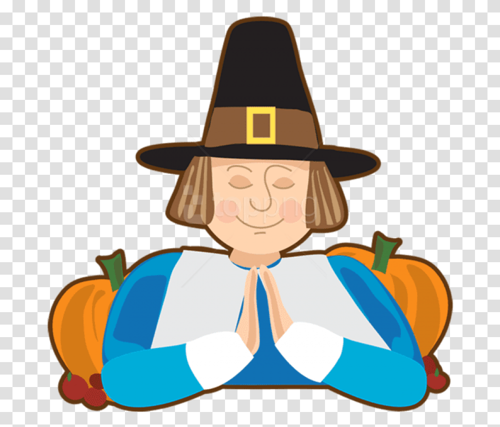 Pilgrims Cliparts Background Thanksgiving Pilgrim, Face, Hat, Portrait Transparent Png
