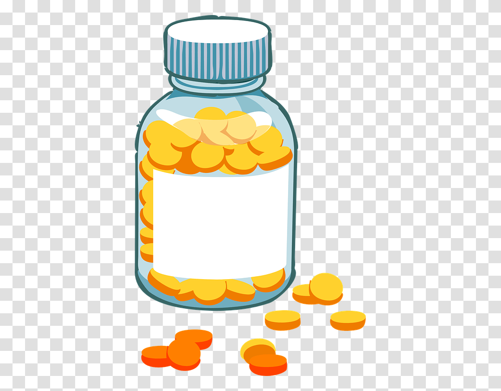 Pill Bottle Clip Art, Jar, Food, Medication Transparent Png