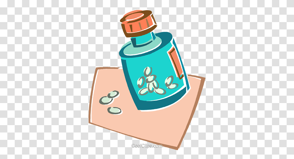 Pill Bottle Royalty Free Vector Clip Art Illustration, Birthday Cake, Food, Can, Tin Transparent Png