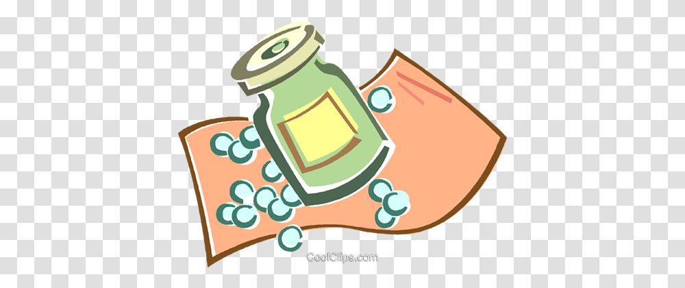 Pill Bottle Royalty Free Vector Clip Art Illustration, Jar, Food Transparent Png