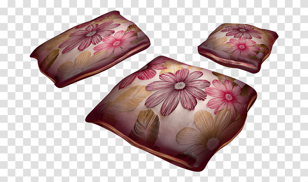 Pillow Pattern Flowers Free Photo On Pixabay Cushion, Accessories, Accessory, Handbag, Purse Transparent Png