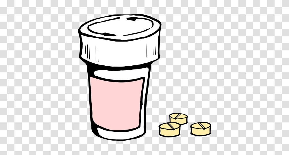 Pills And Container Vector Image, Jar, Cylinder, Medication Transparent Png
