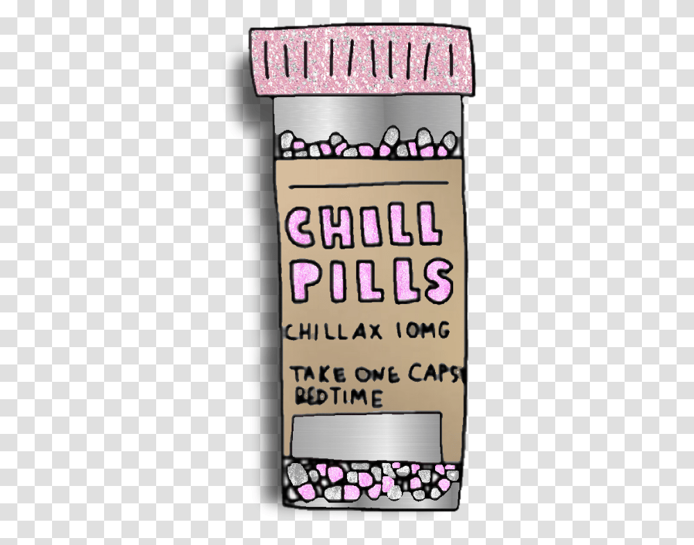 Pills Capsule Pinkglitter Medicine Bottle Decoration Grunge Tumblr Stickers, Label, Paper Transparent Png