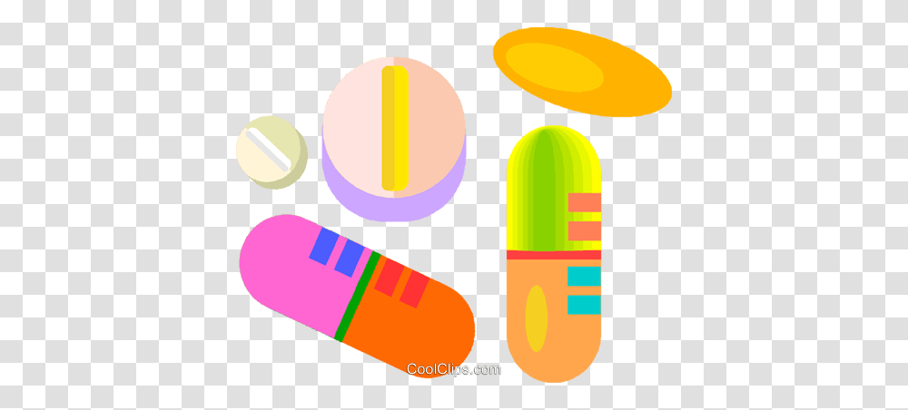 Pills Drugs Royalty Free Vector Clip Art Illustration, Medication, Capsule Transparent Png