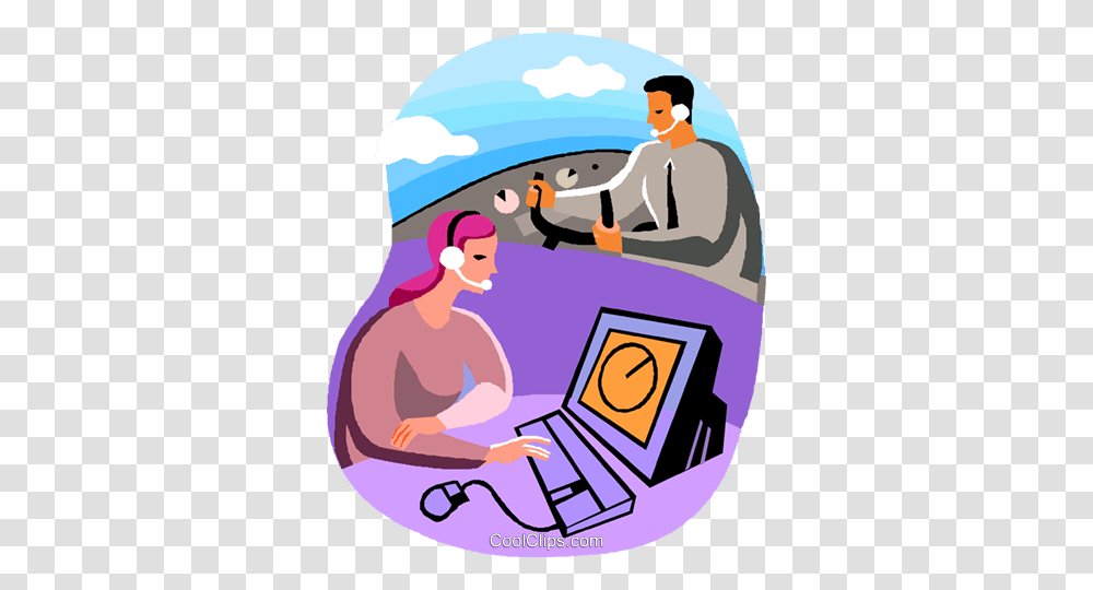 Pilot And Air Traffic Controller Royalty Free Vector Clip Art, Poster, Advertisement, Female, Outdoors Transparent Png