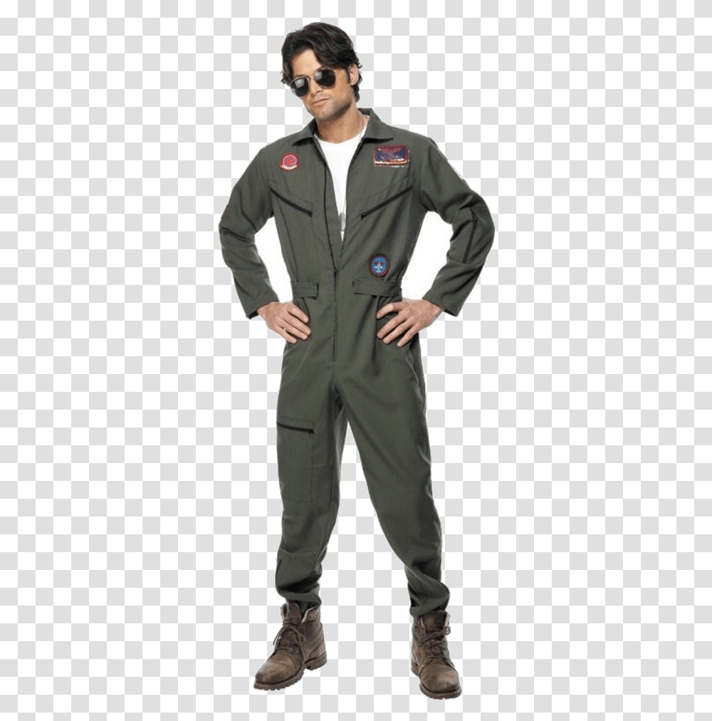 Pilot Overalls, Pants, Person, Coat Transparent Png