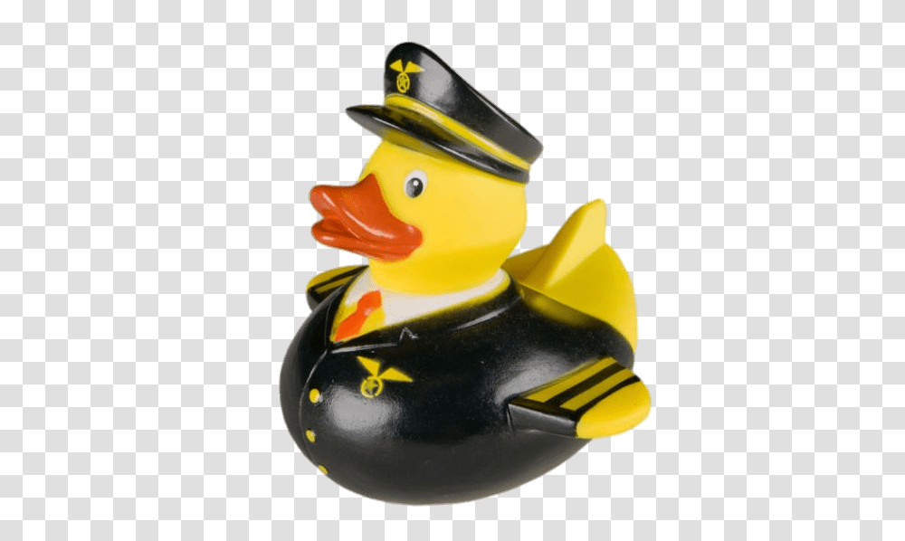 Pilot Rubber Duck, Toy, Figurine, Animal, Outdoors Transparent Png