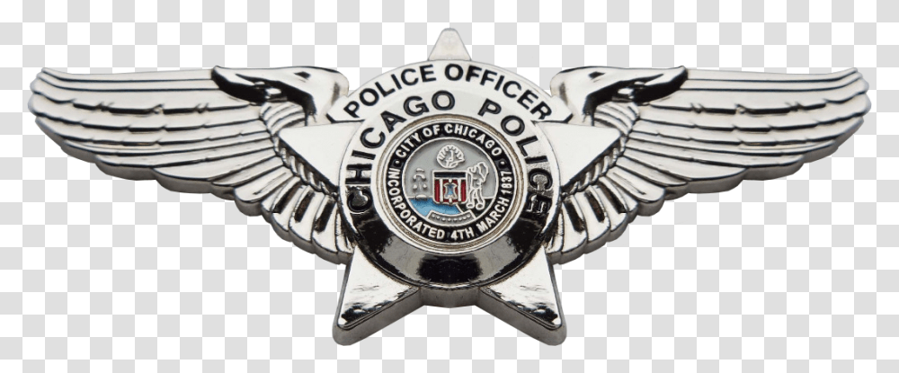 Pilot Wings Chicago Police With Wings, Logo, Trademark, Badge Transparent Png