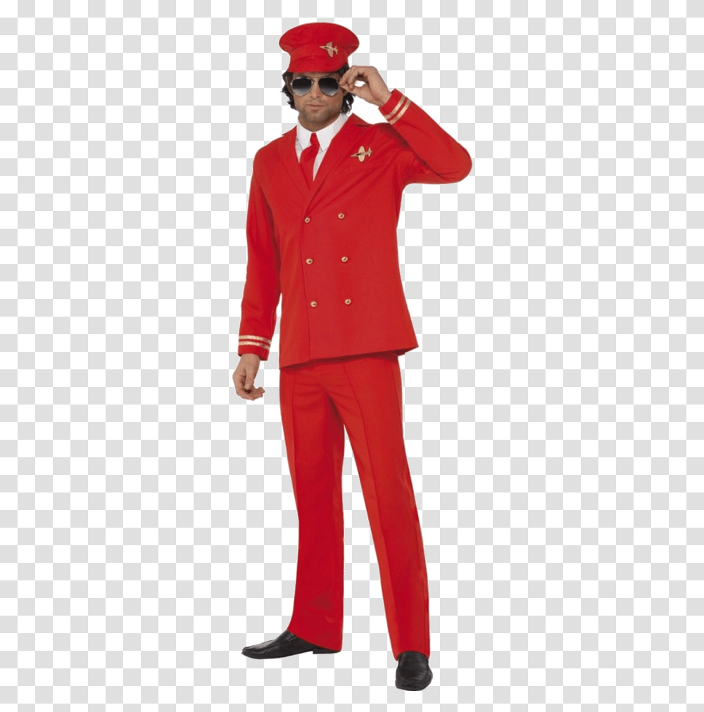 Pilots In Red Dress, Suit, Overcoat, Sunglasses Transparent Png