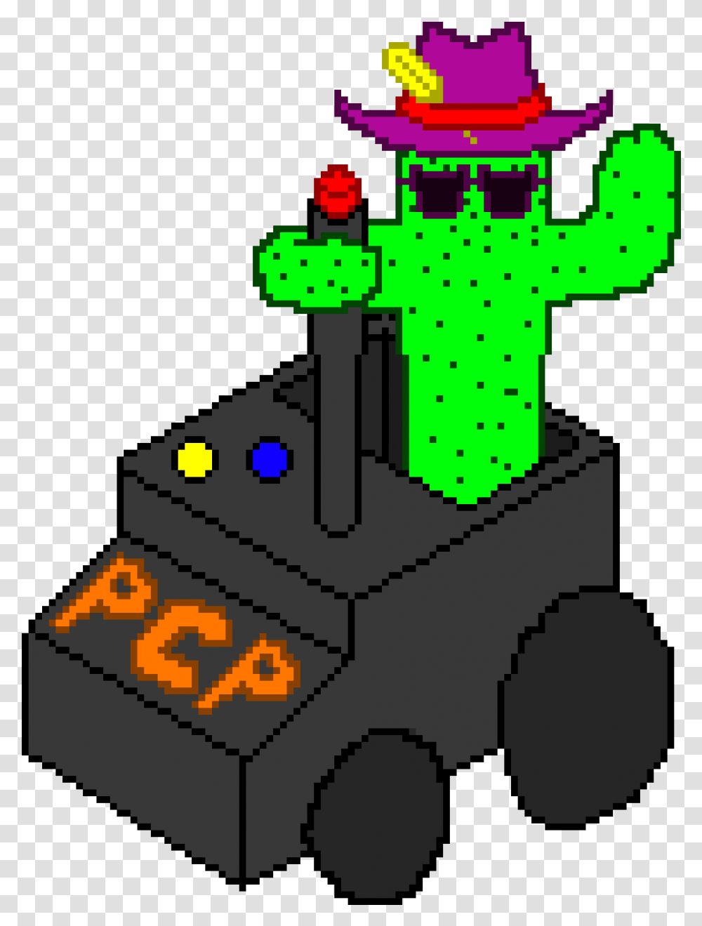 Pimp Cactus Logo Pixel Art Maker Kraken Of The Sea Earthbound, Pac Man, Robot, Arcade Game Machine Transparent Png