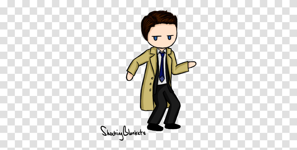 Pin Animated Castiel Dancing Gif, Clothing, Coat, Overcoat, Female Transparent Png
