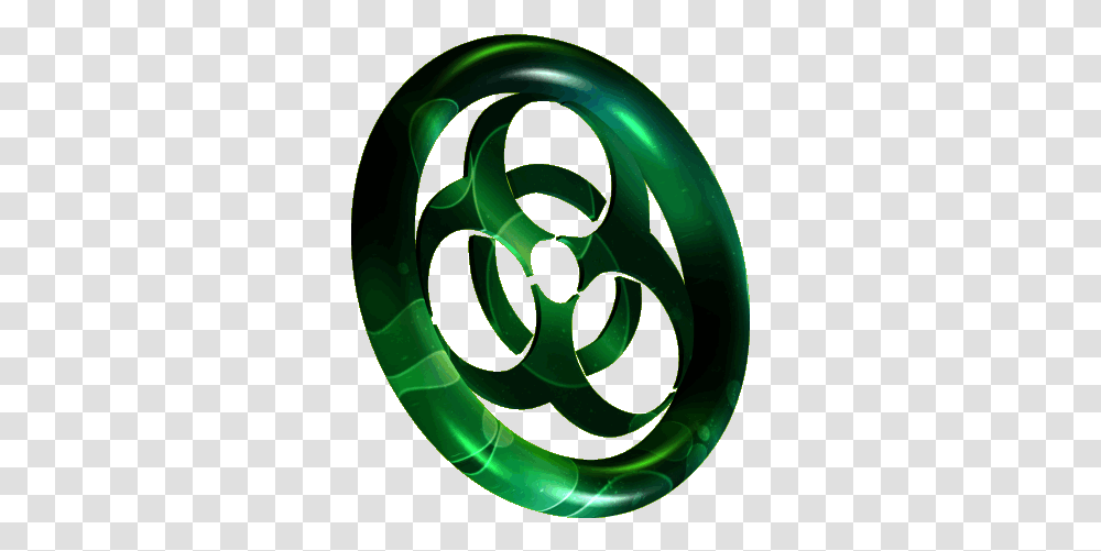 Pin Biohazard Gif Lowgif, Green, Recycling Symbol, Sphere, Helmet Transparent Png