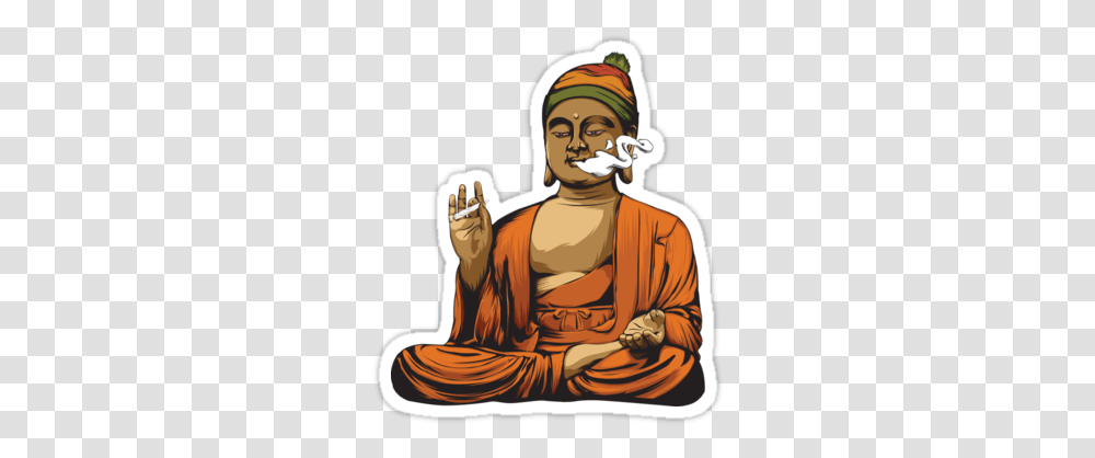 Pin Buddha Smoking, Worship, Art, Person, Human Transparent Png